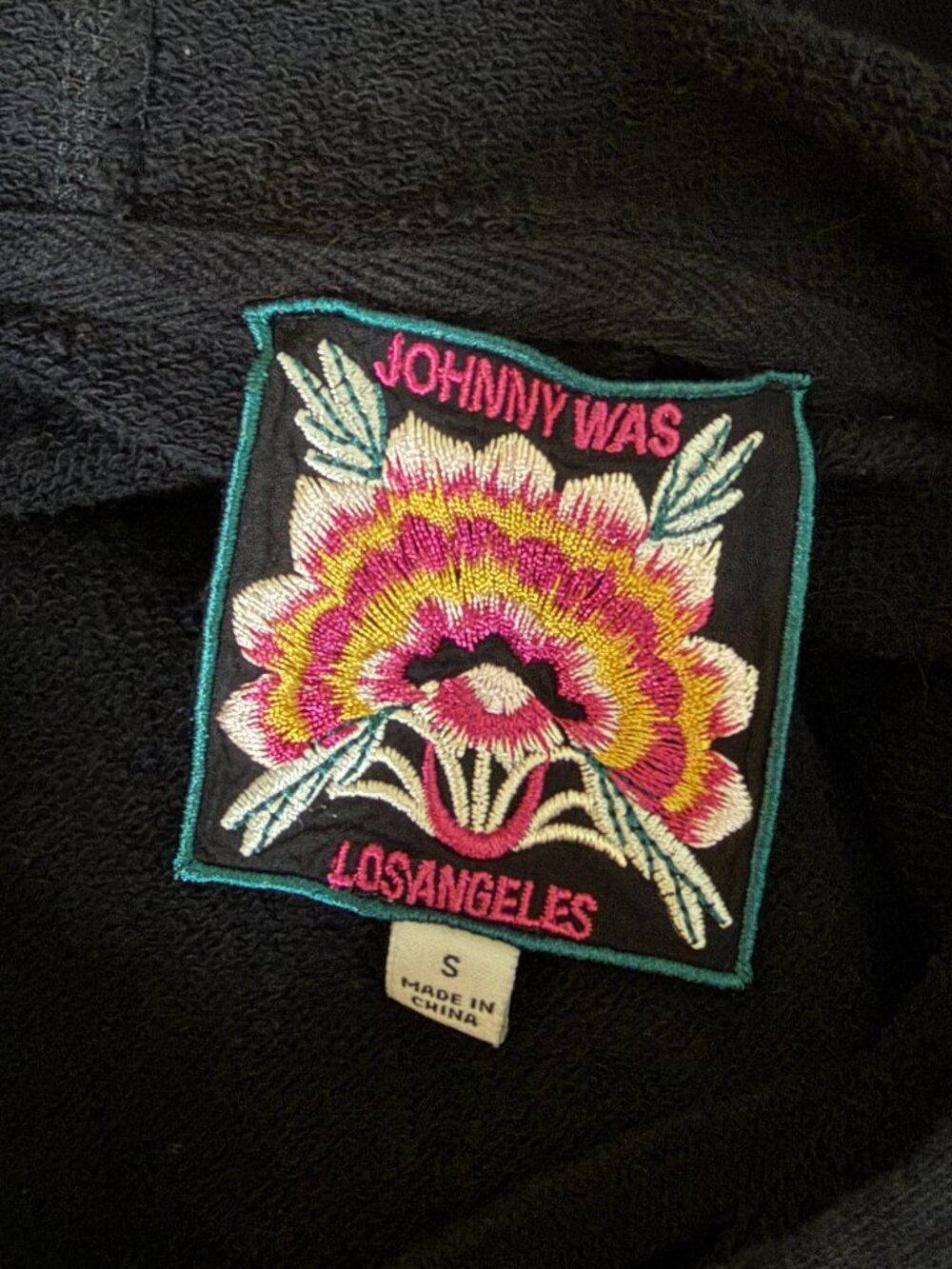 Johnny Was Junia Jacket Embroidered Eyelet Zip Front Hooded Black S - Picture 11 of 12